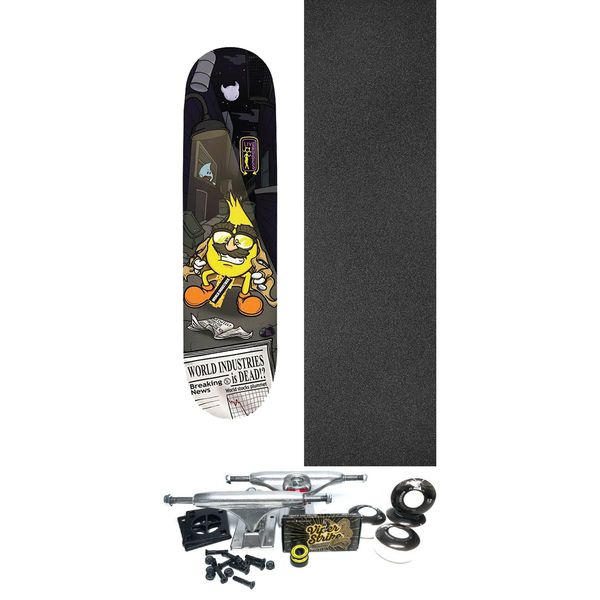 World Industries Skateboards Flushed Skateboard Deck - 8.3" x 32" - Complete Skateboard Bundle
